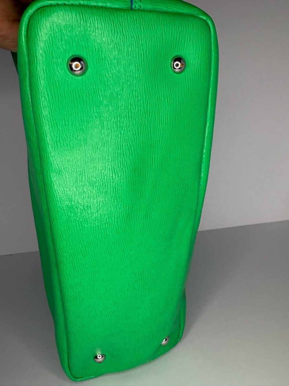 Green Leather Tote Bag by Ralph Lauren - Picture 5 of 10